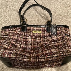 TWEED COACH purse- like new condition!